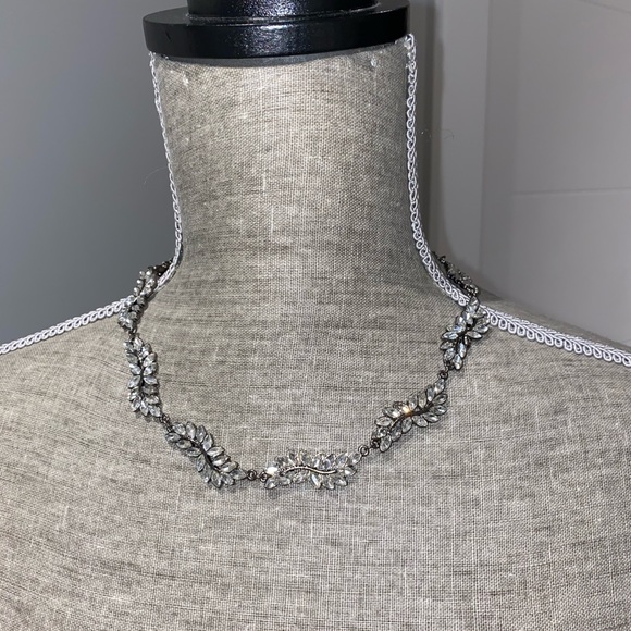 BOGO Fern Leaf Rhinestone Necklace - Picture 2 of 7